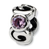 Reflection Beads Sterling Silver Pink CZ Bead