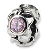 Reflection Beads Sterling Silver Pink CZ Bead