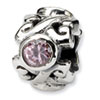 Reflection Beads Sterling Silver Pink CZ Bead
