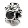 Reflection Beads Sterling Silver Black CZ Bead