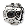 Reflection Beads Sterling Silver Black CZ Bead