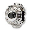 Reflection Beads Sterling Silver Black CZ Bead