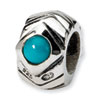 Reflection Beads Sterling Silver Turquoise CZ Bead