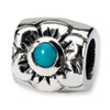 Reflection Beads Sterling Silver Turquoise CZ Bead