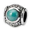 Reflection Beads Sterling Silver Turquoise CZ Bead