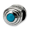 Reflection Beads Sterling Silver Turquoise CZ Bead