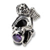 Reflection Beads Sterling Silver February CZ Birthstone Angel Bead