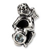 Reflection Beads Sterling Silver March CZ Birthstone Angel Bead