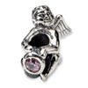 Reflection Beads Sterling Silver October CZ Birthstone Angel Bead
