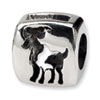 Reflection Beads Sterling Silver Aries Zodiac Antiqued Bead