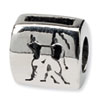 Reflection Beads Sterling Silver Gemini Zodiac Antiqued Bead