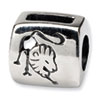 Reflection Beads Sterling Silver Leo Zodiac Antiqued Bead