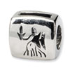 Reflection Beads Sterling Silver Virgo Zodiac Antiqued Bead