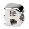 Reflection Beads Sterling Silver Letter B Bead