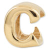 Reflection Beads Sterling Silver and Gold-plated Letter C Bead