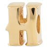 Reflection Beads Sterling Silver and Gold-plated Letter H Bead