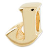 Reflection Beads Sterling Silver and Gold-plated Letter J Bead