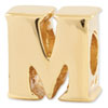 Reflection Beads Sterling Silver and Gold-plated Letter M Bead