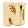 Reflection Beads Sterling Silver and Gold-plated Letter N Bead