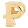 Reflection Beads Sterling Silver and Gold-plated Letter P Bead