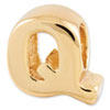 Reflection Beads Sterling Silver and Gold-plated Letter Q Bead