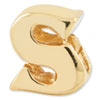 Reflection Beads Sterling Silver and Gold-plated Letter S Bead