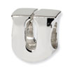 Reflection Beads Sterling Silver Letter U Bead