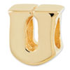 Reflection Beads Sterling Silver and Gold-plated Letter U Bead