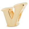 Reflection Beads Sterling Silver and Gold-plated Letter V Bead