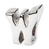 Reflection Beads Sterling Silver Letter W Bead