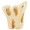 Reflection Beads Sterling Silver and Gold-plated Letter W Bead