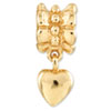 Reflection Beads Sterling Silver and Gold-plated Heart Dangle Bead