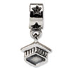 Reflection Beads Sterling Silver Graduation Cap Dangle Bead