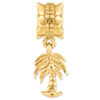 Reflection Beads Sterling Silver and Gold-plated Palm Tree Dangle Bead
