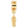 Reflection Beads Sterling Silver and Gold-plated Flip Flop Dangle Bead