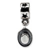 Reflection Beads Sterling Silver Cowboy Hat Dangle Bead