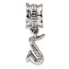 Reflection Beads Sterling Silver Saxophone Dangle Bead