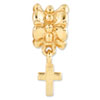 Reflection Beads Sterling Silver and Gold-plated Cross Dangle Bead