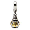 Reflection Beads Sterling Silver & 14k Yellow Gold Floral Ash Dangle Bead
