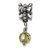 Reflection Beads Sterling Silver Green Dangle Bead