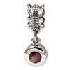 Reflection Beads Sterling Silver Pink CZ Round Dangle Bead