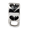 Reflection Beads Sterling Silver Heart w/Loop for Click-on Bead