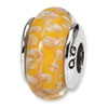 Reflection Beads Sterling SilverYellow Hand-blown Glass Bead