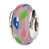 Reflection Beads Sterling Silver Multi Hand-blown Glass Bead