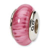 Reflection Beads Sterling Silver Red Hand-blown Glass Bead