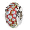 Reflection Beads Sterling Silver Pink/Green/Blue Hand-blown Glass Bead