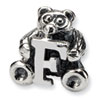 Reflection Beads Sterling Silver Kids Letter F Bead