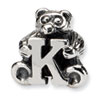 Reflection Beads Sterling Silver Kids Letter K Bead