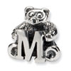 Reflection Beads Sterling Silver Kids Letter M Bead
