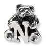 Reflection Beads Sterling Silver Kids Letter N Bead